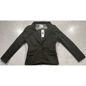 NWT Jules & Leopold Blazer Womens Small Green Single Breasted Ponte Knit Stretch